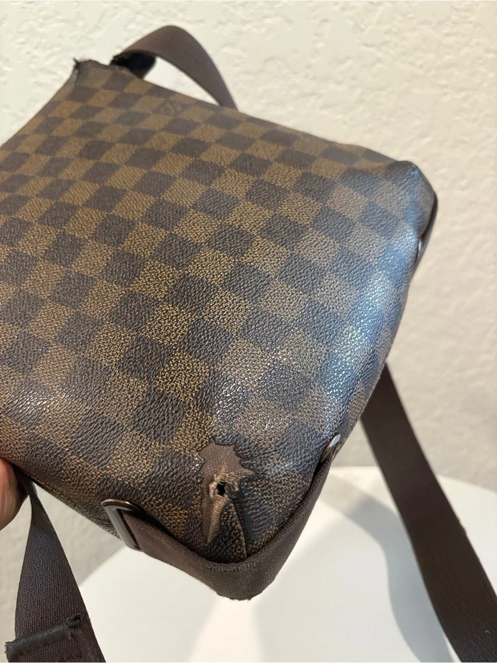 Louis Vuitton Damier Ebene Brown Brooklyn PM Crossbody Bag